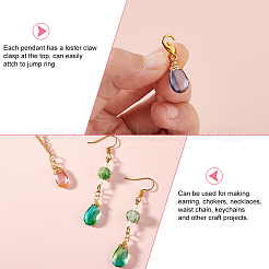 40Pcs Glass Pendants Decorations&nbsp;HJEW-GA0001-49