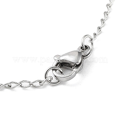 Non-Tarnish 202 Stainless Steel Rosary Bead Necklaces&nbsp;NJEW-D060-01E-GP
