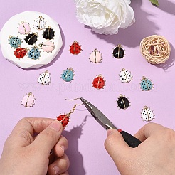 20Pcs 5 Colors Alloy Enamel Pendants&nbsp;ENAM-YW0005-67