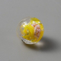Handmade Silver Foil Glass Lampwork Beads&nbsp;GLAA-WH0036-04C