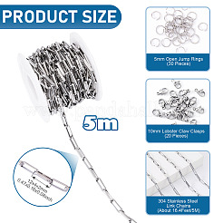 DIY 304 Stainless Steel Link Chains Bracelets/Necklaces Making Kits&nbsp;DIY-TA0012-41A