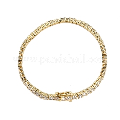 Brass Micro Pave Clear Cubic Zirconia Bracelets for Women&nbsp;BJEW-M047-03G