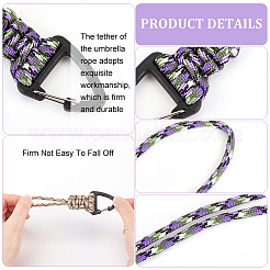 6Pcs 6 Styles Umbrella Cord Line Rope Keychain Carabiner&nbsp;AJEW-NB0003-53