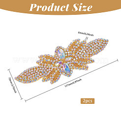 Flower Glass Hotfix Rhinestone&nbsp;FIND-WH0148-265A-01