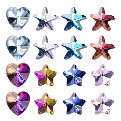 120Pcs 8 Style Electroplate Glass Pendants&nbsp;GLAA-LS0001-04