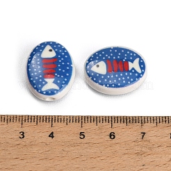 Printed Handmade Porcelain Beads&nbsp;PR-CBAB520-01A