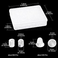 1300Pcs 2 Style Plastic Ear Nuts&nbsp;KY-YW0001-30