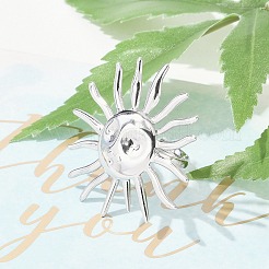 Anti-Tarnish 304 Stainless Steel Sun Open Cuff Rings&nbsp;RJEW-M047-03P
