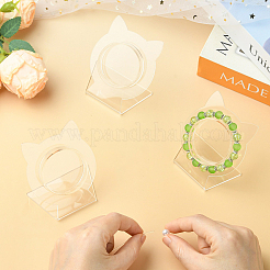 4Pcs Clear Acrylic Slant Back Single Bracelet Bangle Display Stands&nbsp;AC-FS5191-01A