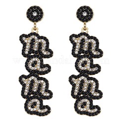 Mother's Day Alloy Rhinestone Dangle Stud Earrings&nbsp;WGC7371-04