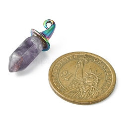 Natural Mixed Gemstone Pointed Pendants&nbsp;PALLOY-JF02182