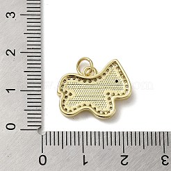 Brass Micro Pave Cubic Zirconia Pendants&nbsp;KK-Q808-30G