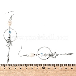Halloween Alloy & Synthetic Turquoise & Lampwork Dangle Earrings&nbsp;EJEW-TA00820
