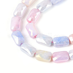 Anti-Tarnish Electroplate Glass Beads Strands&nbsp;GLAA-T025-29F