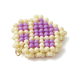 Beaded Paw Print Charms&nbsp;PALLOY-MZ00573-01