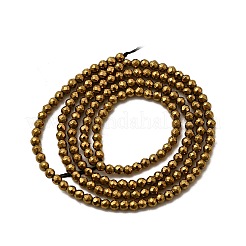 Electroplated Synthetic Non-magnetic Hematite Beads Strands&nbsp;G-H001-51A