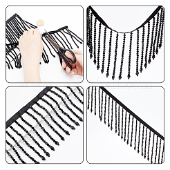 AHADEMAKER 1 Yard Glass Beaded Tassel Ribbon&nbsp;OCOR-GA0001-50B