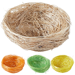 4Pcs 4 Colors Hemp Thread Simulated Bird's Nest Display Decorations&nbsp;DJEW-CN0001-43