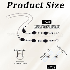 Acrylic Oval Beads Eyeglass Chains&nbsp;AJEW-CN0006-71B