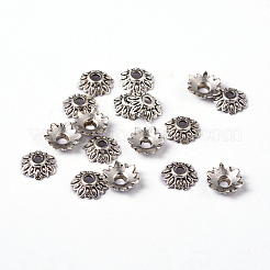 Tibetan Style Flower Bead Caps&nbsp;X-LFH10352Y