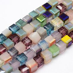Electroplate Glass Bead Strands&nbsp;EGLA-L007-N01