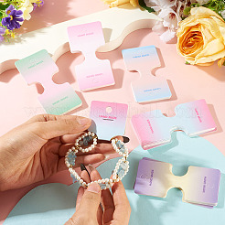 50Pcs 5 Colors Folding Paper Jewelry Display Cards&nbsp;ODIS-TA0001-08