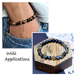 2 Strands 2 Colors Electroplate Non-magnetic Synthetic Hematite Beads Spacers Strands&nbsp;G-TA0001-28