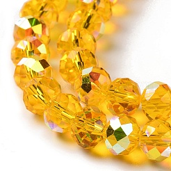 AB Color Plated Transparent Electroplate Beads Strands&nbsp;EGLA-H104-06E