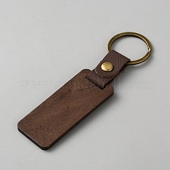 Wooden & Leather Keychains&nbsp;WOOD-WH0030-76