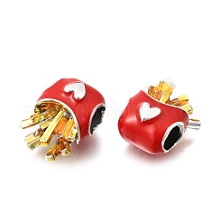 Alloy Enamel European Beads&nbsp;MPDL-F020-10B-P