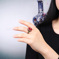 Oval Lab Grown Red Corundum Rings&nbsp;FS-WGCB007-01