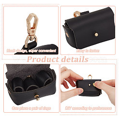 Imitation Leather Wedding Ring Storage Case with Alloy Clasps and PVC Stickers for Pet&nbsp;AJEW-FG0004-27B