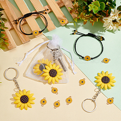 Zinc Alloy Enamel Connector Charms and Iron Resin Keychain&nbsp;DIY-PH0008-31