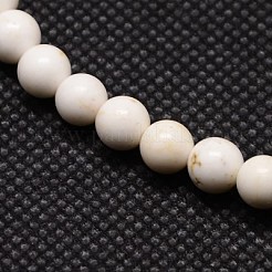 Natural Magnesite Round Beads Strands&nbsp;TURQ-L016-01-6mm