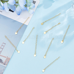 40Pcs Rack Plating Brass Curb Chain Extender&nbsp;KK-DC0004-26