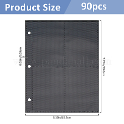 90Pcs Rectangle PP Plastic Card Pocket for Binder&nbsp;AJEW-FH0008-93