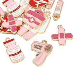 14Pcs 7 Styles Medical Theme  Alloy Enamel Pendants&nbsp;ENAM-FP0003-07