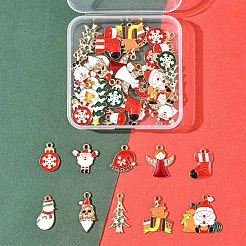 40Pcs Christmas Theme Alloy Enamel Pendants&nbsp;ENAM-FS0004-19