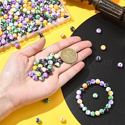 320Pcs 4 Colors Opaque Acrylic Beads&nbsp;SACR-YW0001-68