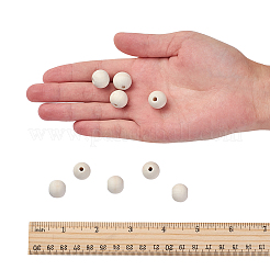 Natural Unfinished Wood Beads&nbsp;WOOD-S651-14mm-LF