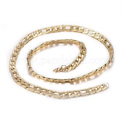 Men's 304 Stainless Steel Figaro Chain Necklaces and Bracelets Jewelry Sets&nbsp;SJEW-I189-05B