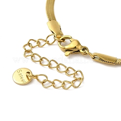 304 Stainless Steel Flat Snake Chain Bowknot Pendant Necklaces for Women&nbsp;NJEW-K383-01G