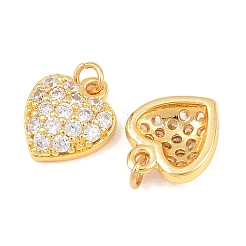 Brass Micro Pave Cubic Zirconia Pendants&nbsp;KK-F927-12E-G