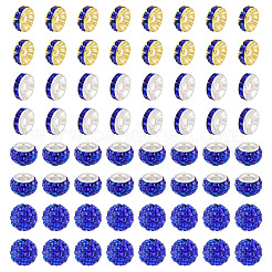 120Pcs 4Style Pave Disco Ball Beads&nbsp;RB-TA0001-18