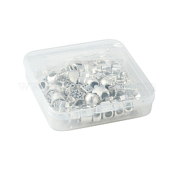 60Pcs 12 Style Tibetan Style Alloy European Beads&nbsp;TIBEB-FS0001-05