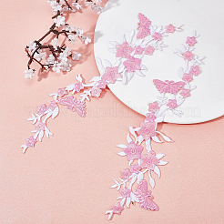 4Pcs Polyester Embroidered Sew on/Iron on Collar Decoration&nbsp;DIY-GF0006-08C