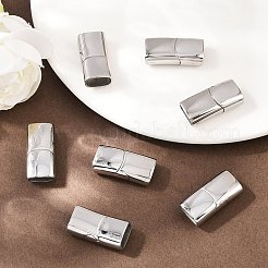 Tarnish Resistant Smooth 304 Stainless Steel Magnetic Clasps with Glue-in Ends&nbsp;STAS-E055-10
