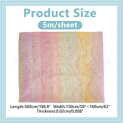 Rainbow Color Gradient Polyester Mesh Fabric&nbsp;DIY-WH0453-84