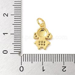 Brass Micro Pave Cubic Zirconia Pendants&nbsp;KK-U053-01G-01