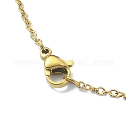 Rectangle with Cross & Heart Glass Seed Beaded Pendant Necklace&nbsp;NJEW-MZ00015-01